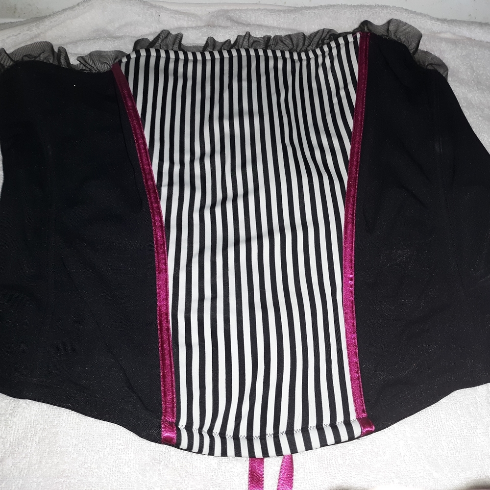 Cacique Striped Corset Bustier